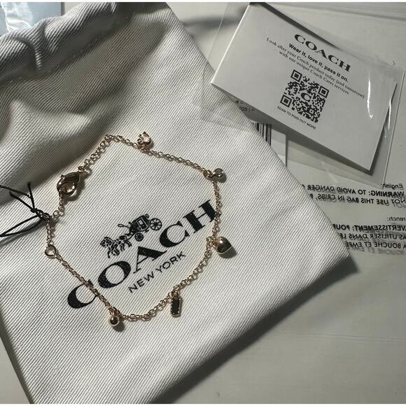 Signature Coach Necklace & Charm Bracelet Set for Spring and Summer Break NWT - Picture 7 of 12